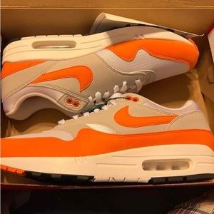 Exclusive Air Max 1 Orange and White size 12 Brand New